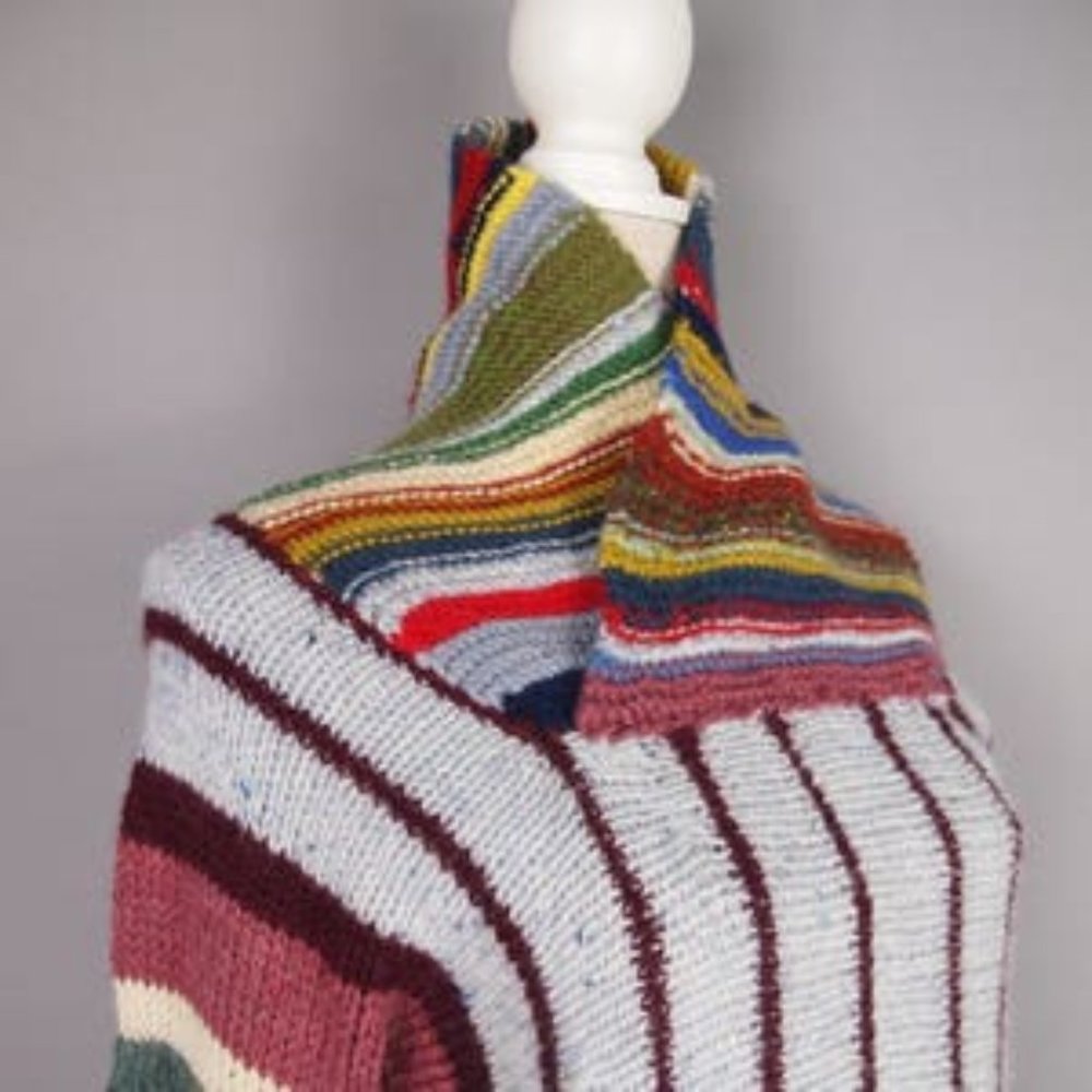 stripy dress - sweater dress  - retro dress.